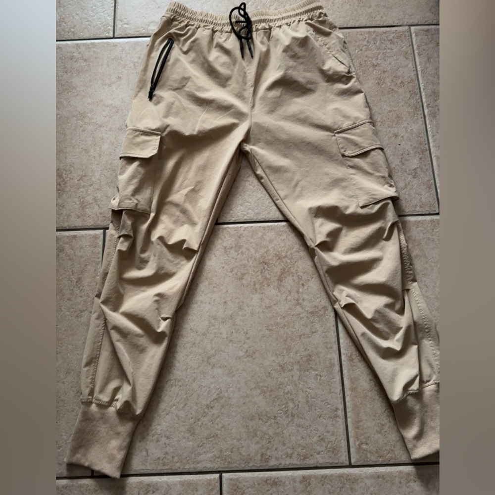 SurenowMensRunningWorkoutAthleticLightweightThinQuickDryTaperedHikingSportsPants